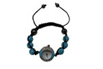 SHAREKI　キラキラクリスタルボール　ブレスレット時計（丸型）　ブルー